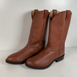 Vintage Nocona Pig Skin Cowboy Boots | Rust Brown | USA Made | Men’s 10 EEE